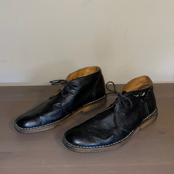 Marc Jacobs Black Leather Studded Lace Up Booties - Women’s Size 7 - Picture 2 of 12